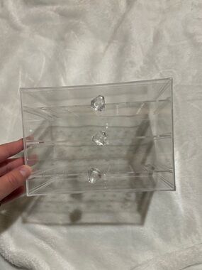 Clear Acrylic 3-Drawer Earring Organizer